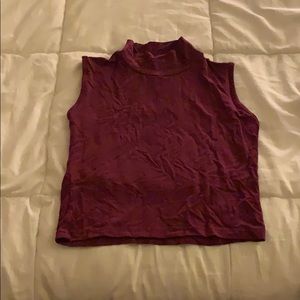 Maroon cut off crop top